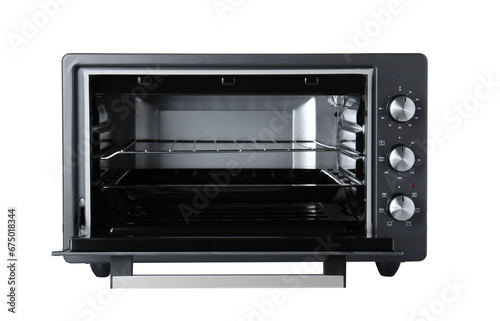 One electric oven isolated on white. Cooking appliance