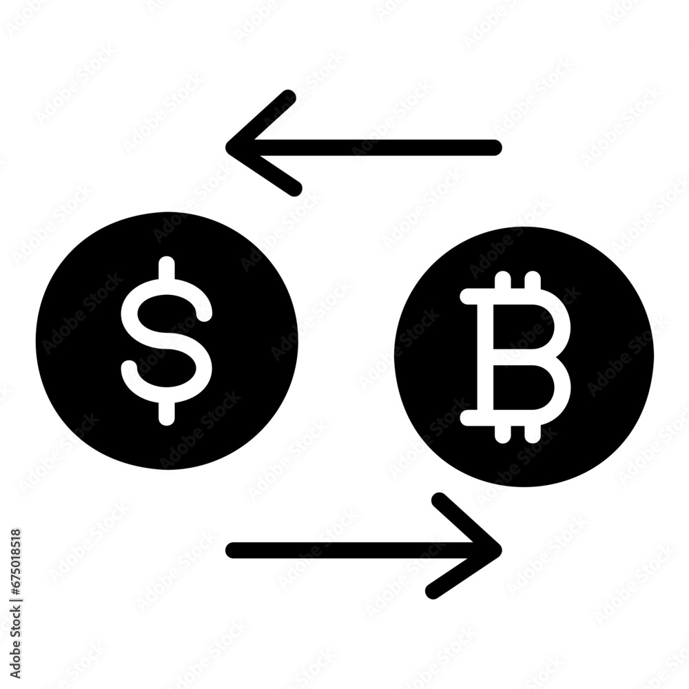 currency exchange glyph icon currency exchange glyph icon