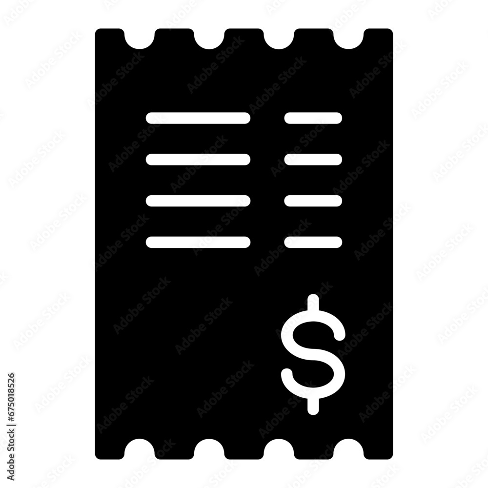 receipt glyph icon receipt glyph icon
