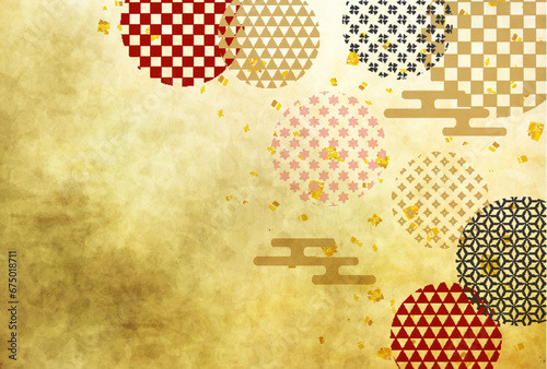 和柄　年賀状　文様　背景