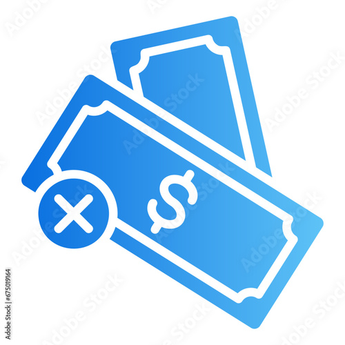 cashless payment gradient icon