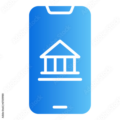 mobile banking gradient icon