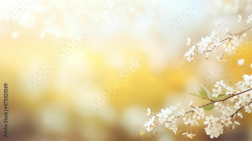 AI generated illustration of a blossoming tree with white flowers