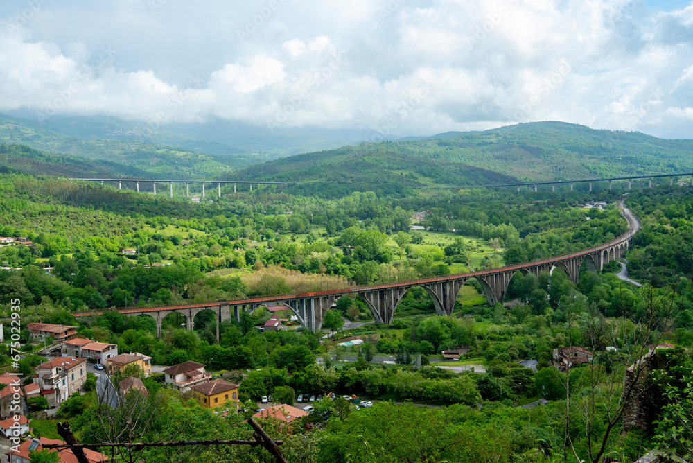 Naklejka premium Railway in Campania Region - Italy