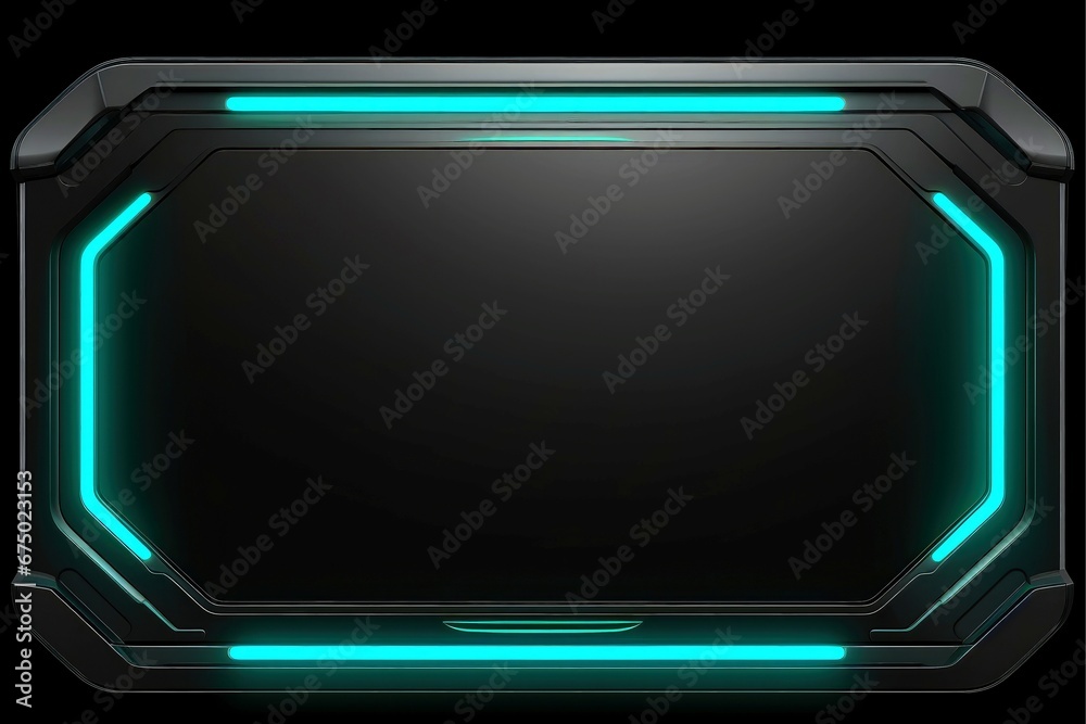 Abstract high tech black border, futuristic technology background
