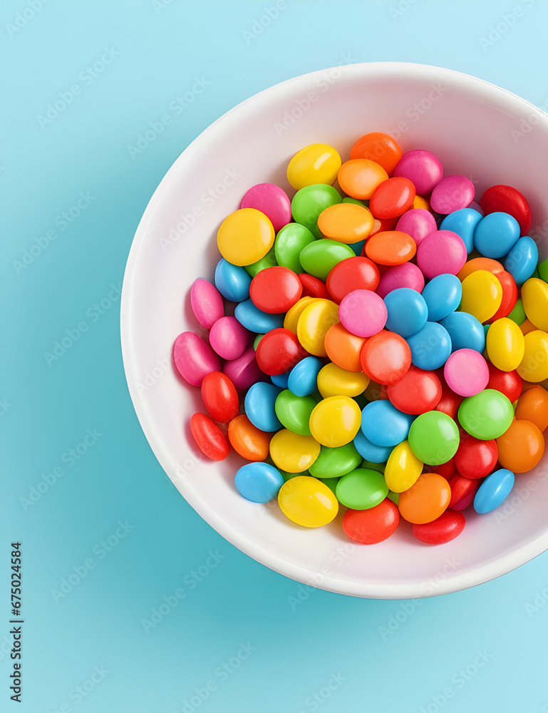 colored candies in a bowl colored candies in a bowl