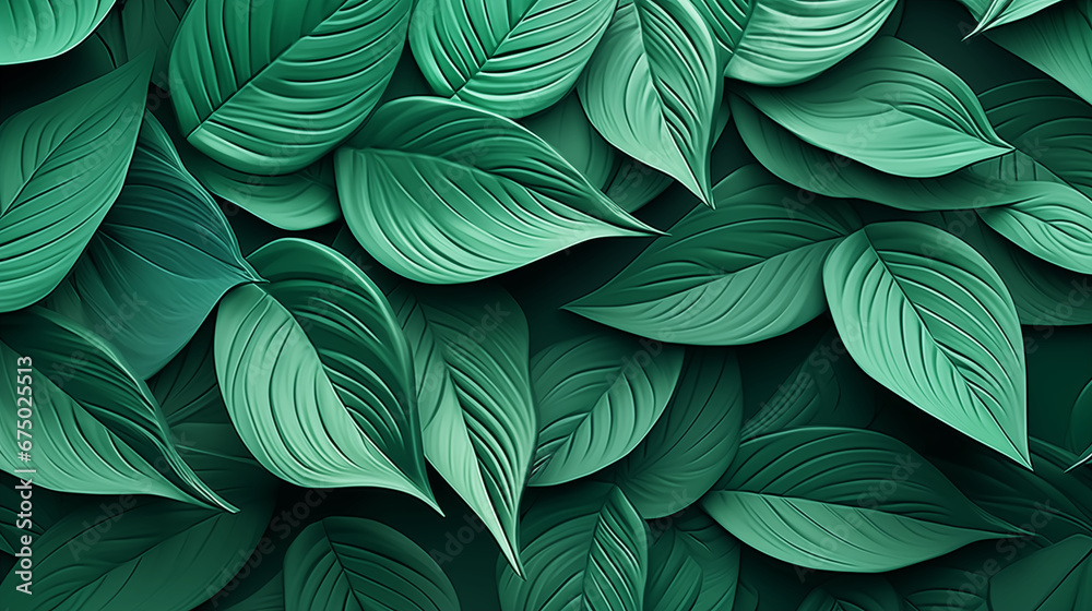 Colorful abstract background with green leaf pattern, 3D illustraion. Colorful abstract background with green leaf pattern, 3D illustraion.