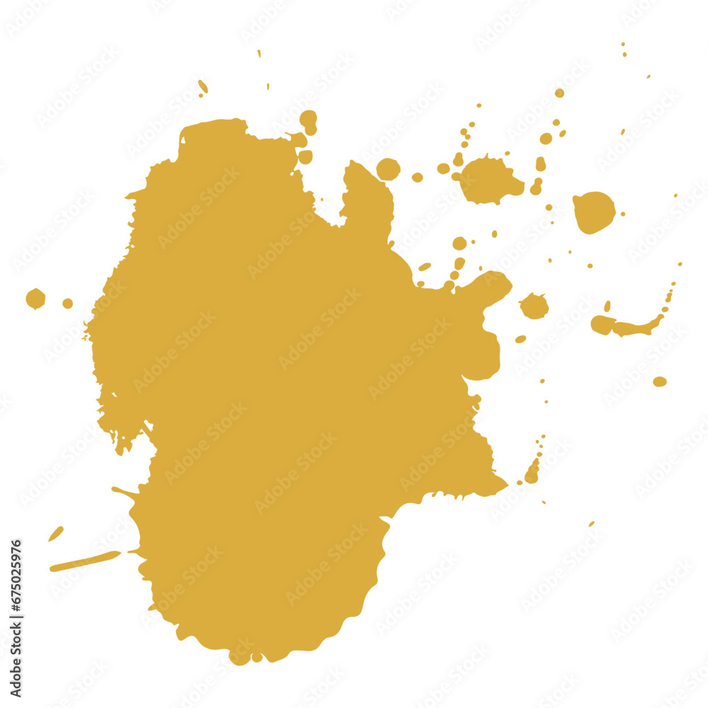 Obraz premium soft brown ink splash brush drop