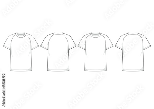 Tシャツのハンガーイラスト/ラグランスリーブ半袖/メンズスポーツ