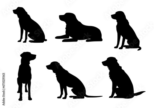 dog silhouette collection