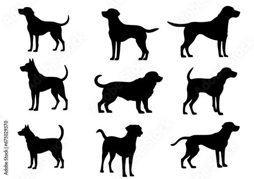 dog silhouette collection