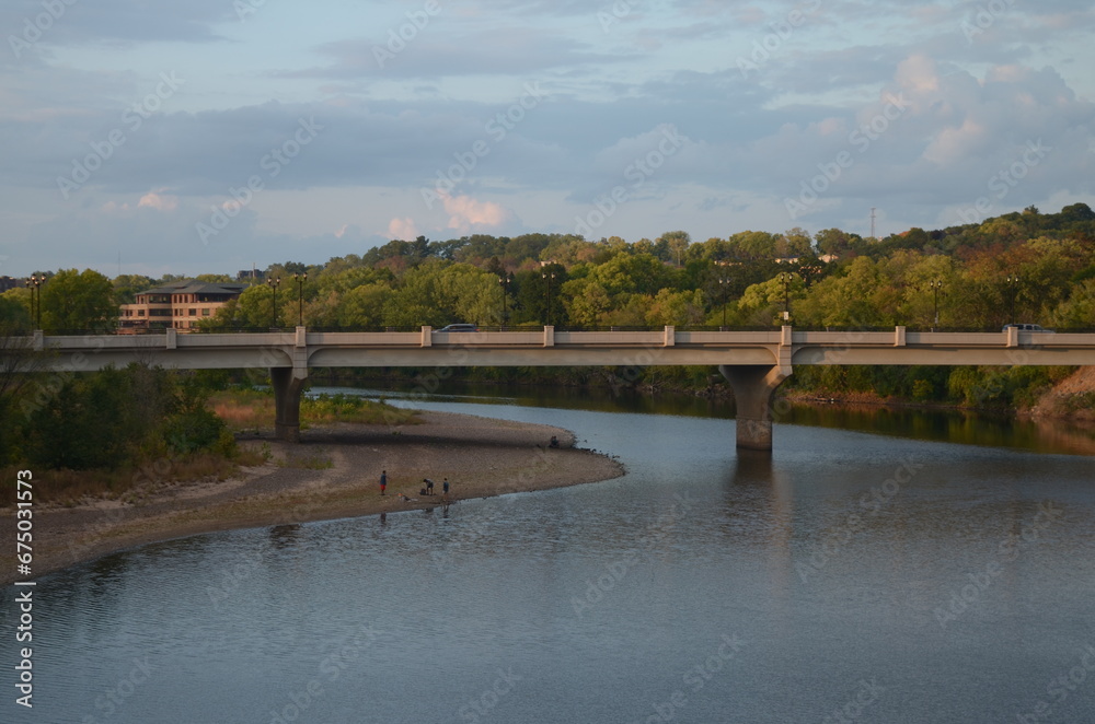 Sunset Bridge Over the River Sunset Bridge Over the River