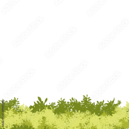 Set of bushes landscape isolated icon  vector illustration flat design.