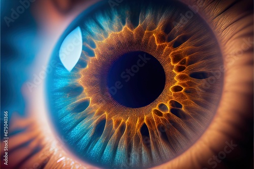 AI-generated illustration of a macro eye