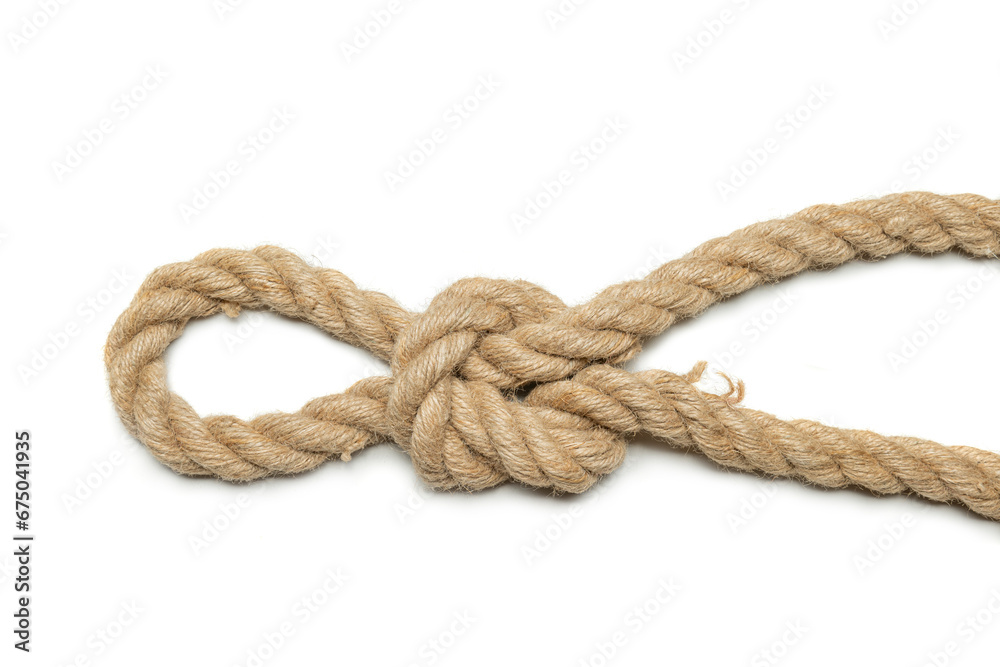 Coiled rope knot