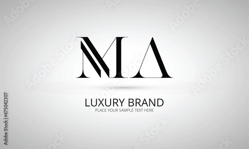 MA M ma initial logo | initial based abstract modern minimal creative logo, vector template image. luxury logotype logo, real estate homie logo. typography logo. initials logo