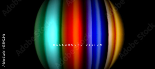 Rainbow color wave lines on black. Techno or business abstract background for posters, covers, banners, brochures, websites