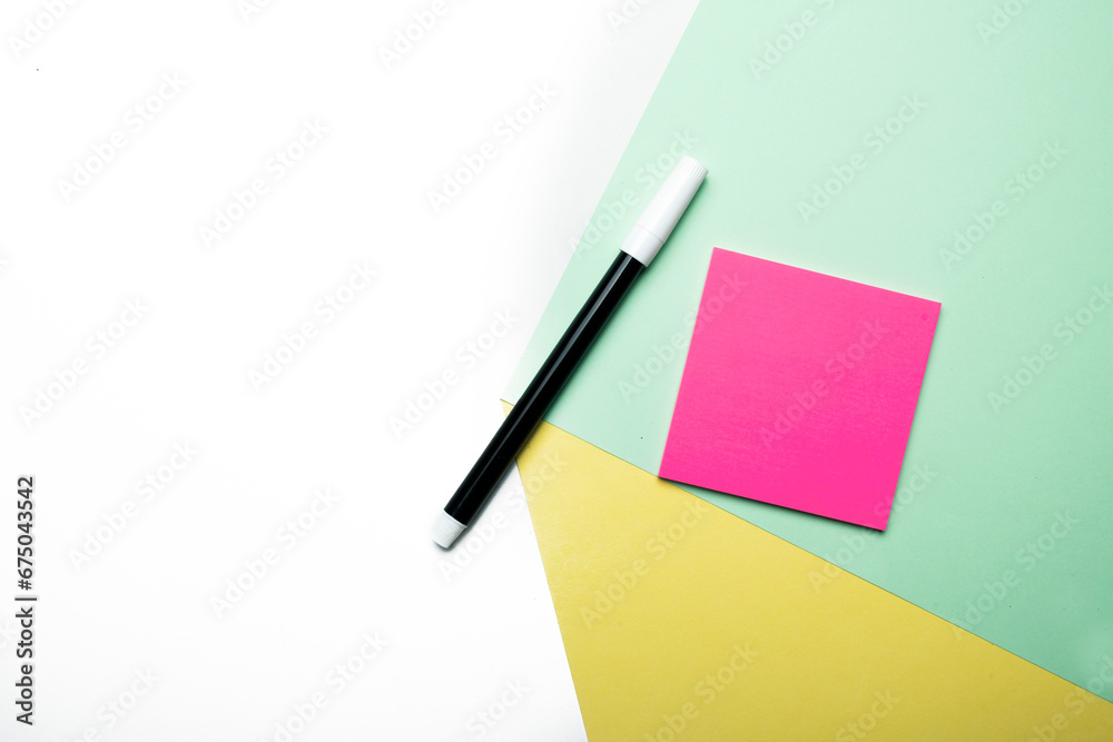 Notepaper with marker Notepaper with marker