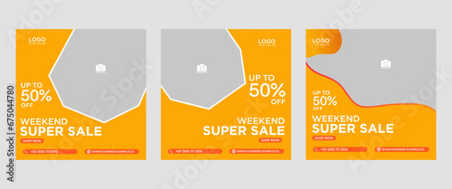 Vector design of a big sale season poster set with space for text