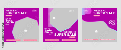 Vector design of a big sale season poster set with space for text