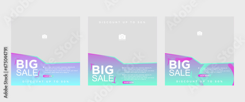 Vector design of a big sale season poster set with space for text