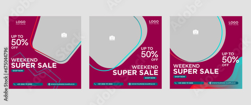 Vector design of a big sale season poster set with space for text
