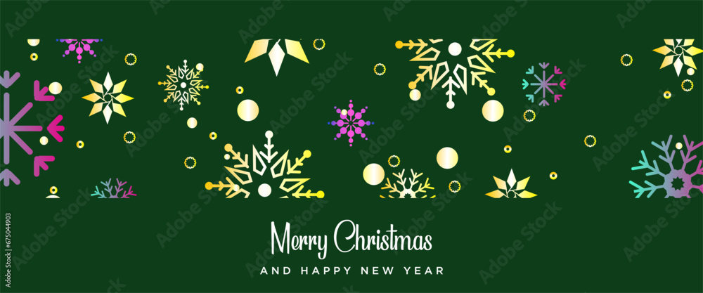 Vector design of a poster for a Christmas celebration with ornaments