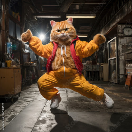 Groovy break dancing kitty cat coolest