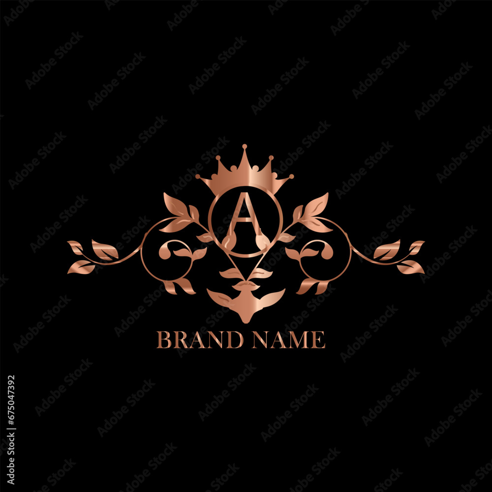 Luxury letter logo design with golden color Luxury letter logo design with golden color