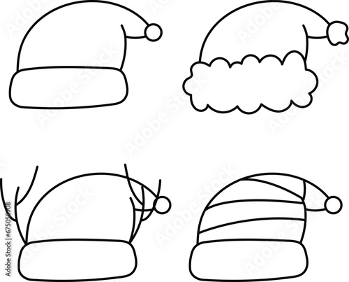 vector of santa hat for xmass