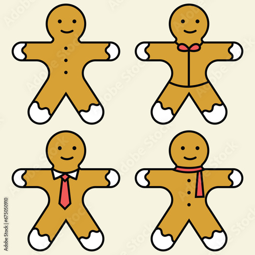 vector of gingger bread for xmass