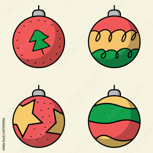 vector xmass ball winter an happy new year