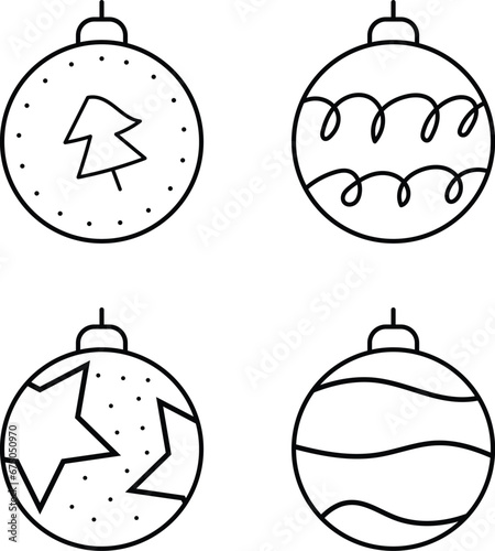 vector xmass ball winter an happy new year