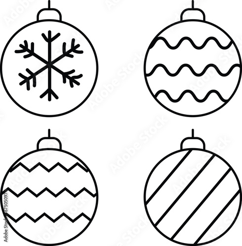 vector xmass ball winter an happy new year