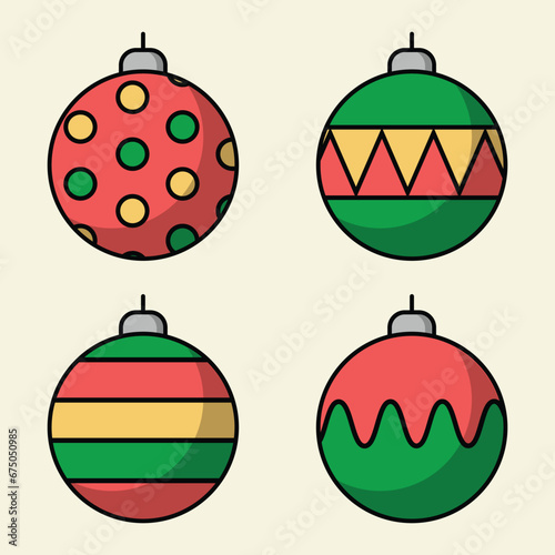 vector xmass ball winter an happy new year