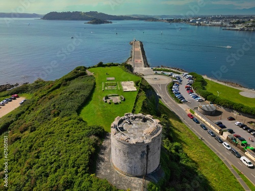 Photography Aerial view of Mount Batten Tower in Plymouth, UK