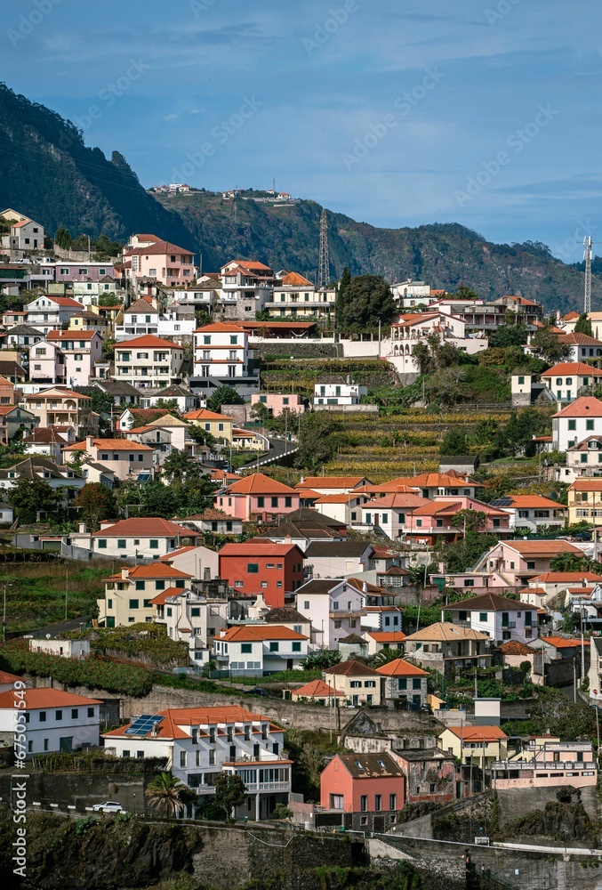 a vertical shot of Seixal, Madeira, Portugal