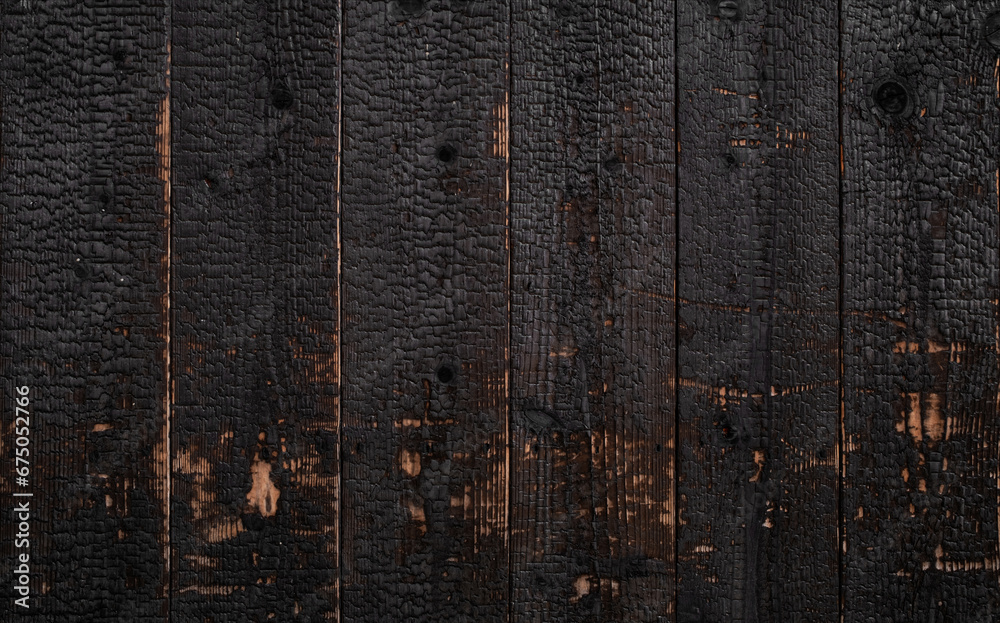 Fototapeta premium Black wood texture background coming from natural tree. Old wooden panels that are empty and beautiful patterns.
