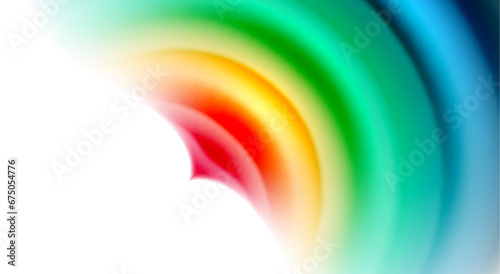 Color mixing liquid rainbow shape background