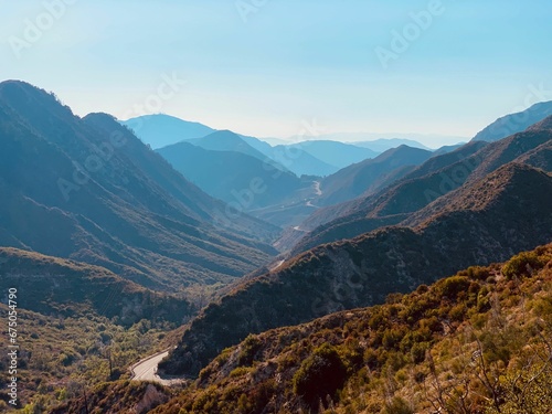 San Gabriel Mountains overlooking Angeles Crest Highway © Wirestock