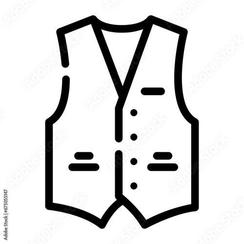 waistcoat Line Icon