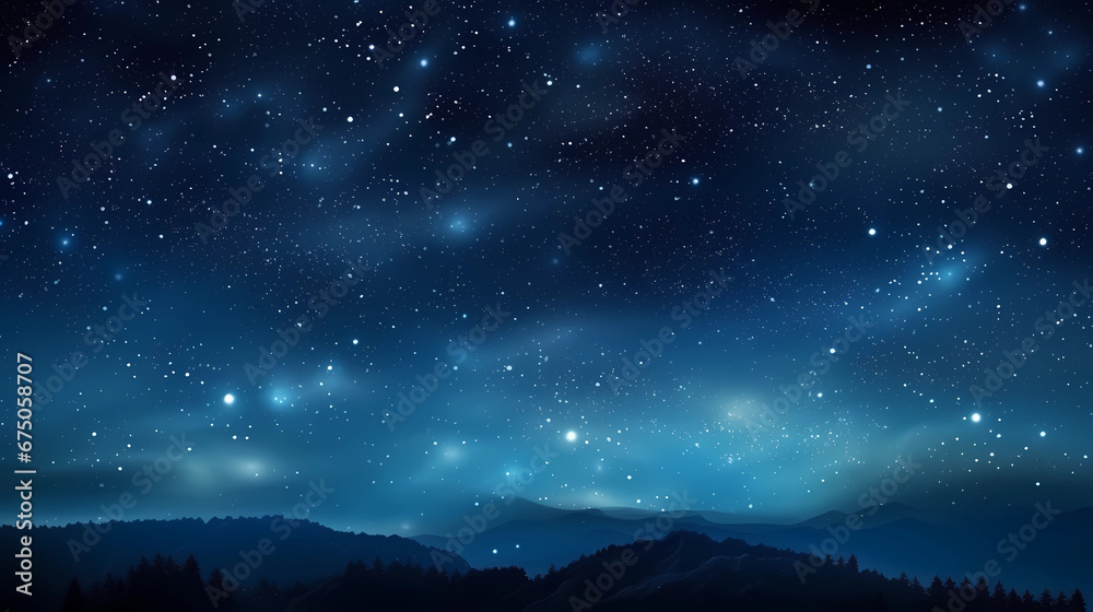 Starry night background with a starry sky
