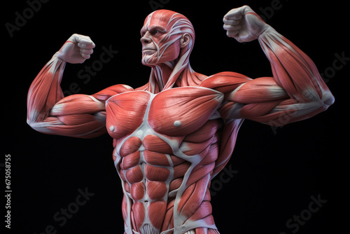 3d rendered illustration of male muscles