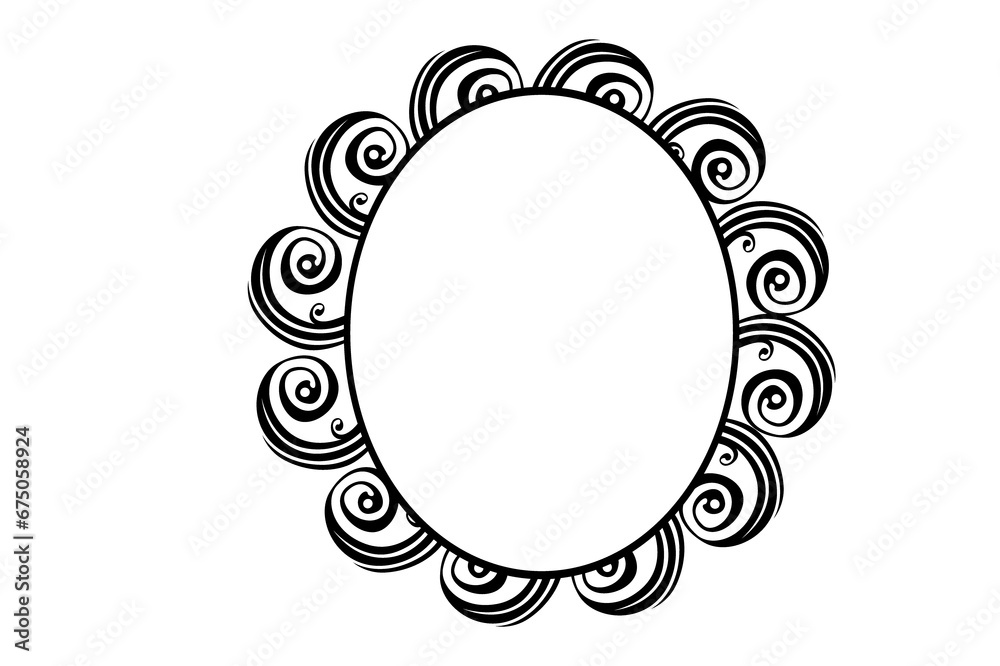 Circle Ornament Border Design With Transparent Background Circle Ornament Border Design With Transparent Background