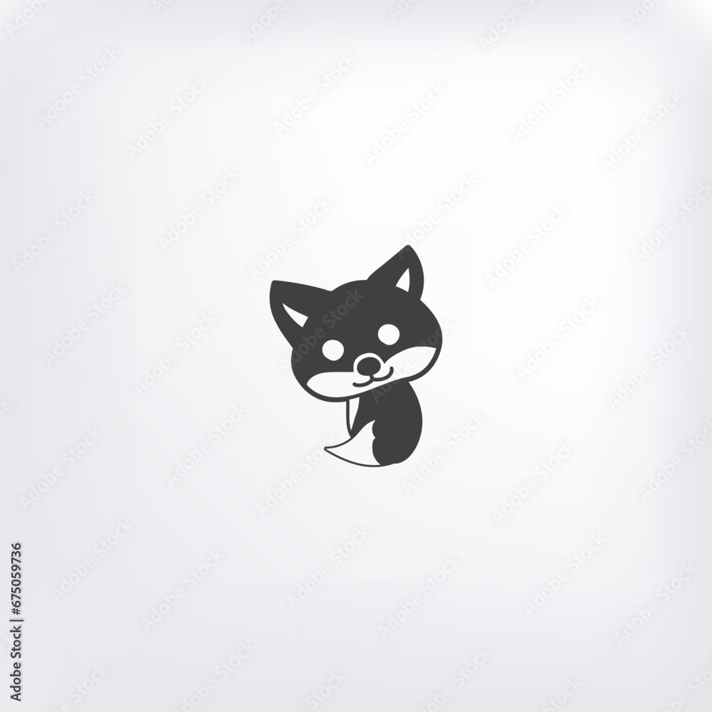 cute baby fox logo icon cute baby fox logo icon