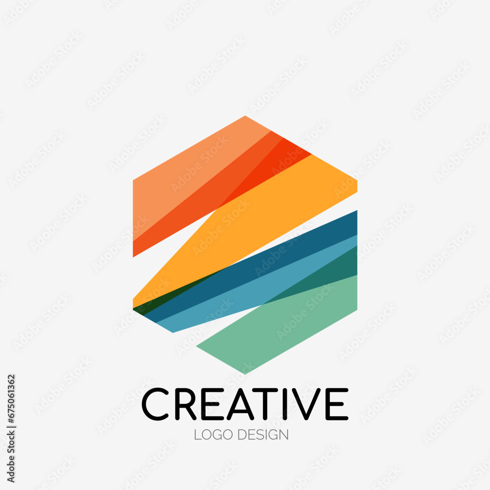 Modern abstract logo design. Geometric vector art. Clean overlapping lines and abstract shapes. Perfect for modern brand Modern abstract logo design. Geometric vector art. Clean overlapping lines and abstract shapes. Perfect for modern brand