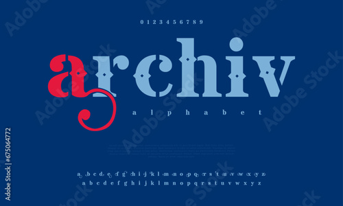 Achiv creative modern urban alphabet font. Digital abstract moslem, futuristic, fashion, sport, minimal technology typography. Simple numeric vector illustration