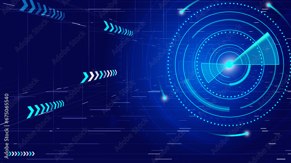 Abstract cyberspace, conceptual background of science and technology.
