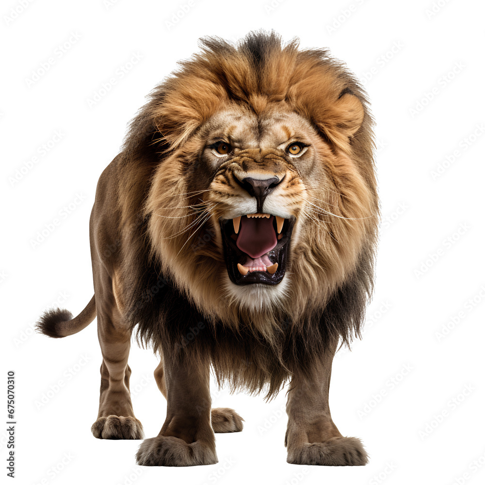 lion on transparent background PNG