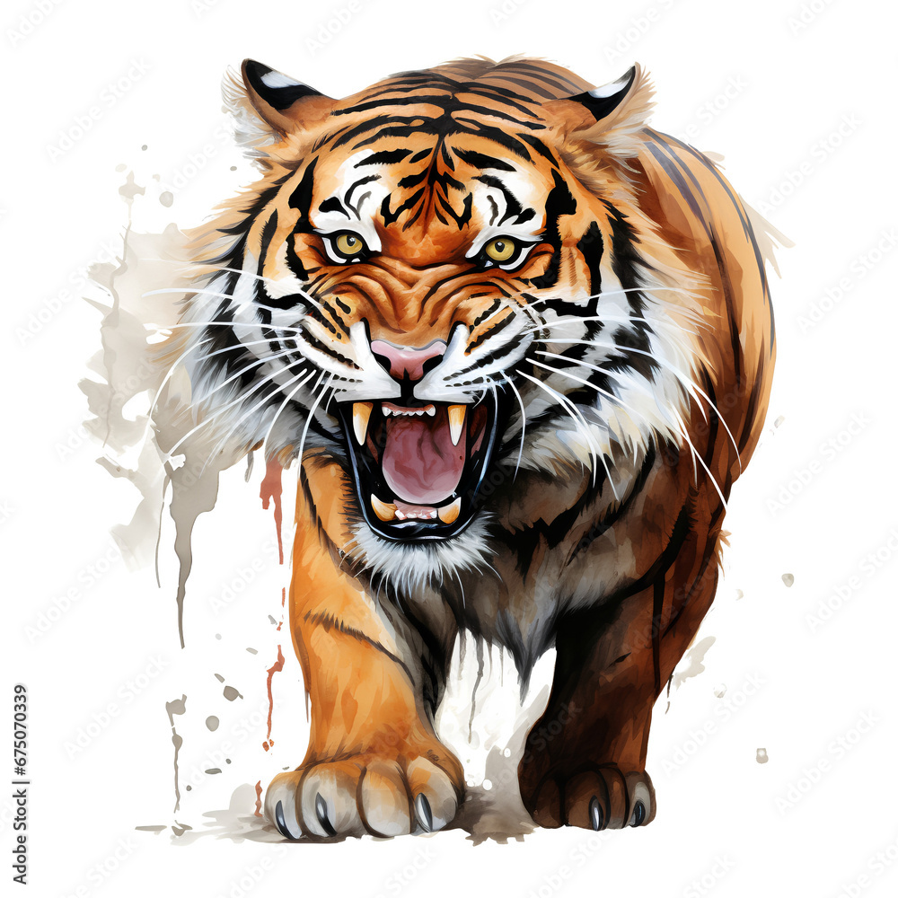 tiger on transparent background PNG